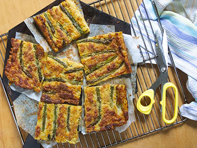Schiacciata di verdure primaverili