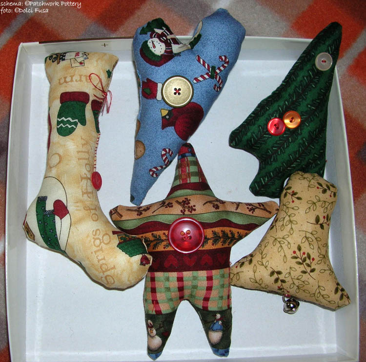 Ornamenti per l'albero di Natale, parte davanti