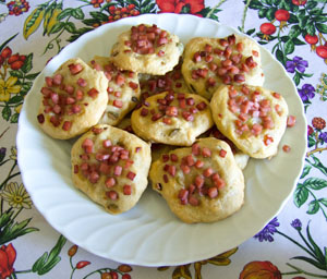 Focaccine prosciutto e olive