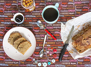 Plumcake al caff con nocciole al miele