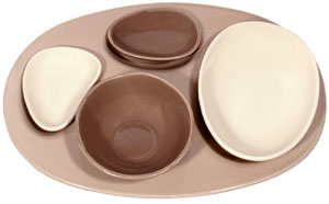 MDM 107729 Piatto 4 scomparti stone